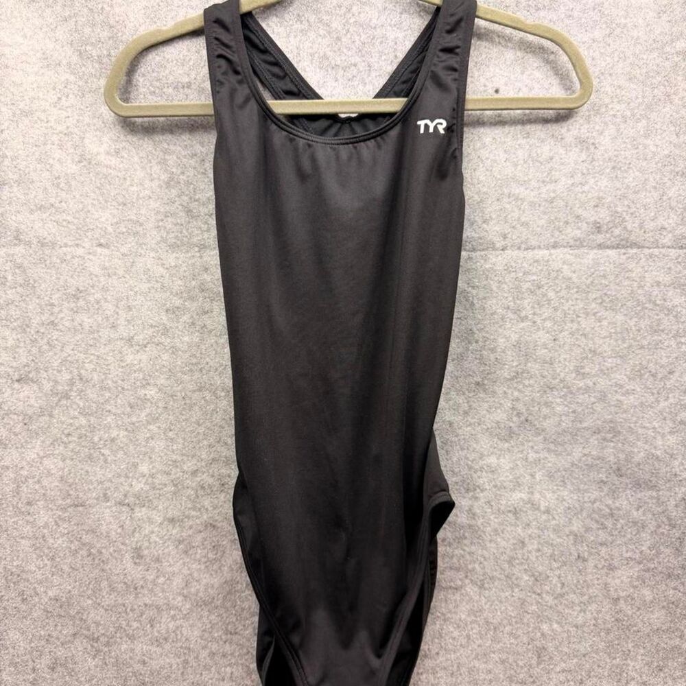 Tyr Women's Black and Grey Swimsuit-one-piece